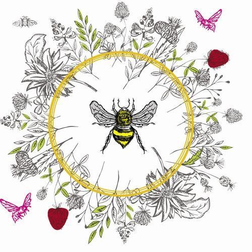 20 Servietten Bee Loved – Biene im Fokus 33x33cm