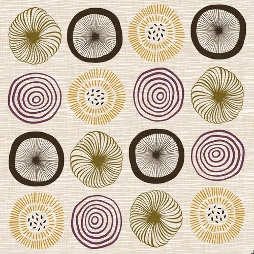 20 napkins Forms Of Nature - circles in under-sued variants 33x33cm