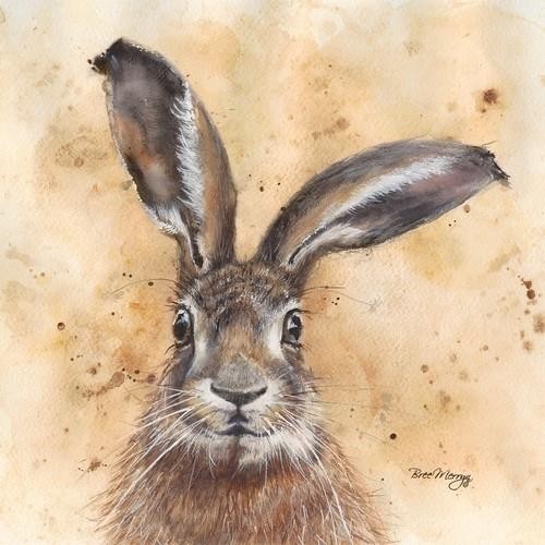 20 Napkins Horatio brown - Bunny in brown 33x33cm