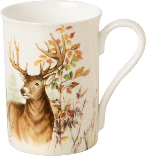 Tasse aus Porzellan Hunted Deer cream - Naturausschnitt Hirsch 0,375L, Höhe 10,5cm