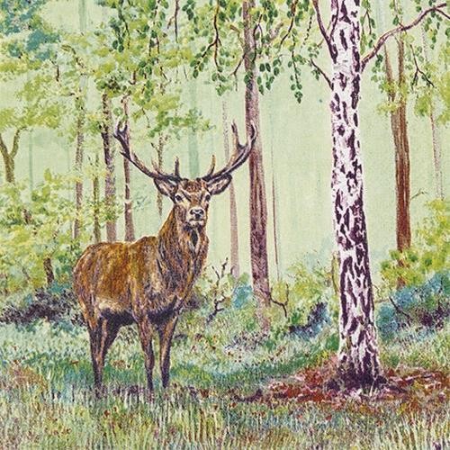 20 Napkins Wild Deer - Wild deer in the forest 33x33cm