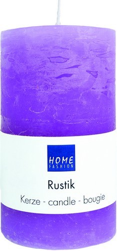  Kerze Stumpen Rustik violett