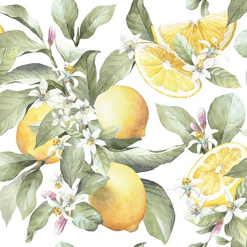 20 Napkins Limoni - Naturally growing lemons 33x33cm