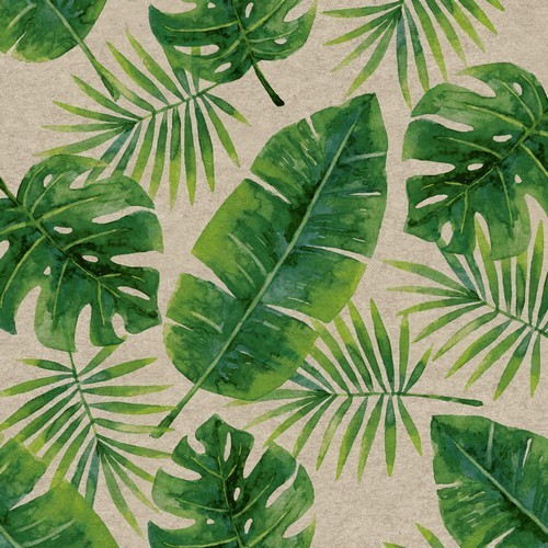 25 Servietten nachhaltig Tropical Leaves - Tropische Regenwaldblätter 33x33cm
