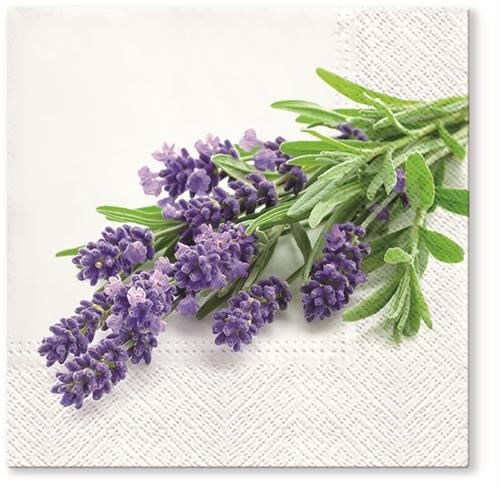 20 Servietten Lavender Bunch - Natürlicher Lavendel 33x33cm
