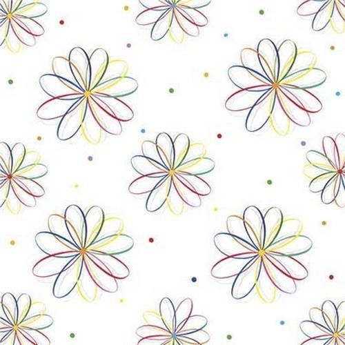 20 Servietten Full Colour Graphic Flowers Pattern – Einfache Blumengrafik 33x33cm