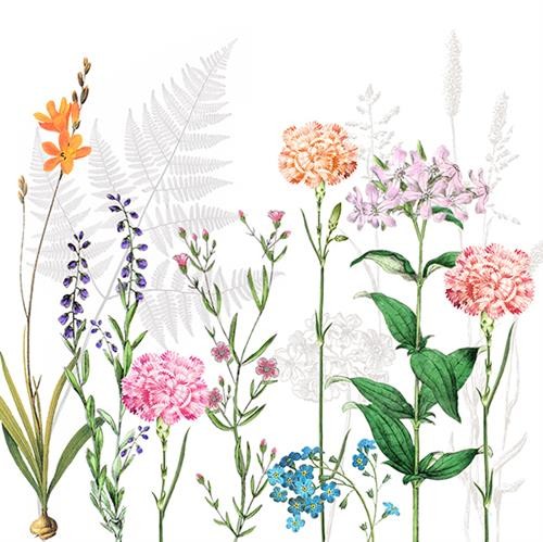 20 napkins Botanica - Delicate flower meadow 33x33cm