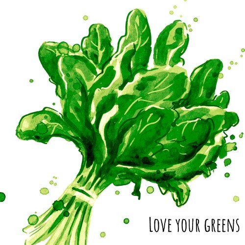 20 Servietten Love Greens - Bund an grünem Salat 33x33cm