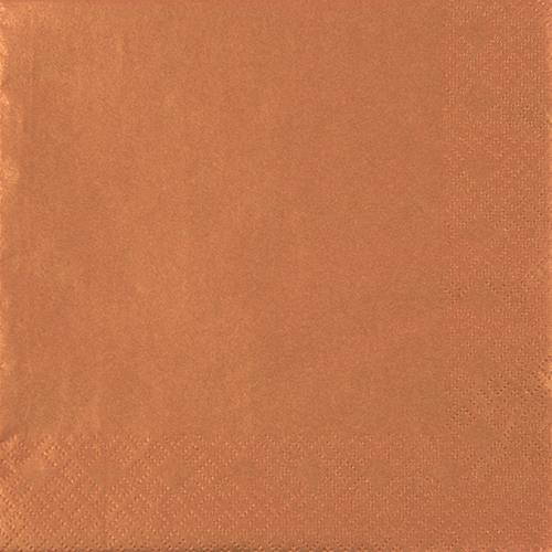 20 napkins Perl Effect copper - copper 33x33cm