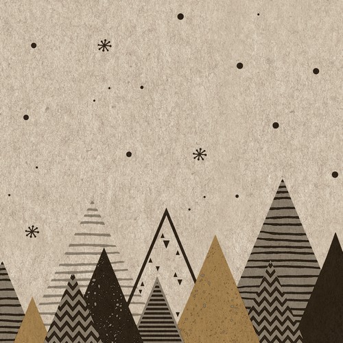 25 napkins sustainable Graphic Trees - Graphic mountains 33x33cm