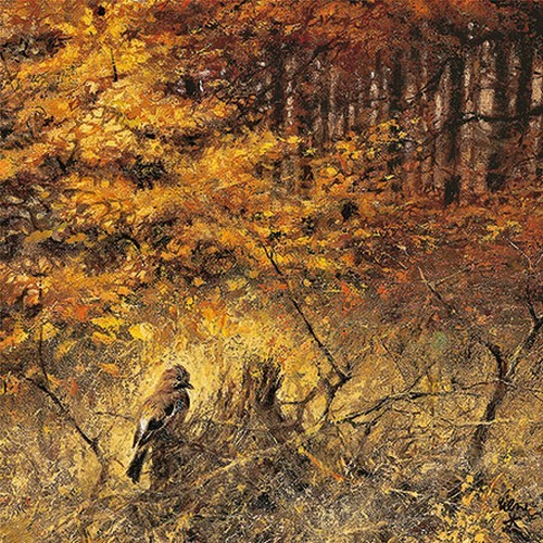 20 Servietten Eurasian jay - Vogel in herbstlicher Natur 33x33cm