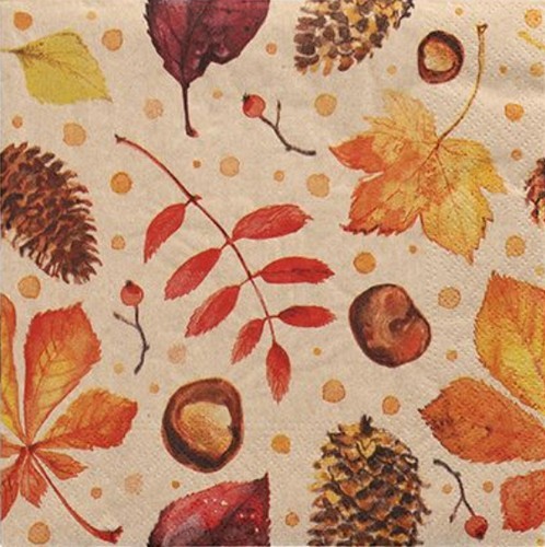 20 Servietten aus Recycling-Papier Höstlov - Alles vom Herbstbaum 33x33cm