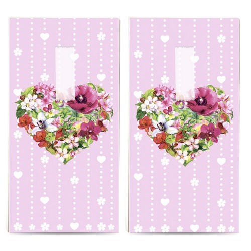 2x 10 Taschentücher Flower heart - Blumen im Herz