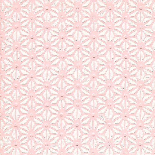 16 napkins embossed Moments Hamp Leaf Pattern - Pink flower pattern 33x33cm