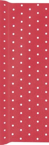 Table runner Mini Dots red/white - Mini dots red/white 490x40cm