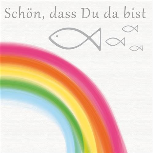 20 Napkins Rainbow fishes colorful - colorful 33x33cm