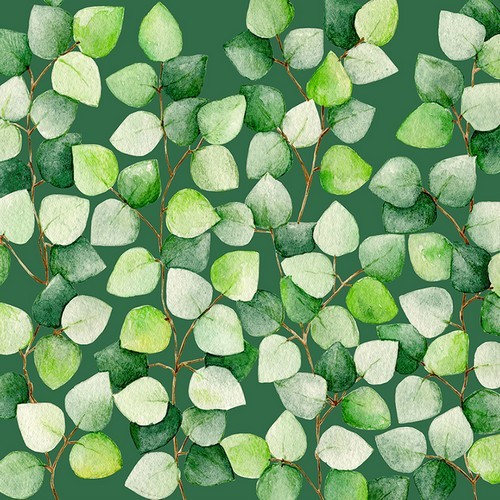 20 Servietten Green Leaves - Viele kleine grüne Blätter 33x33cm