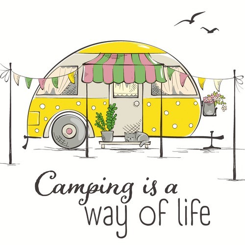 20 Servietten Camp Life - Camping leben 33x33cm