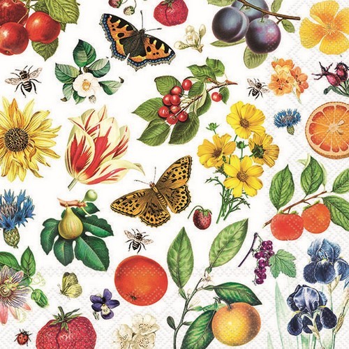 20 Servietten Colourful Year - Elemente der Natur 33x33cm
