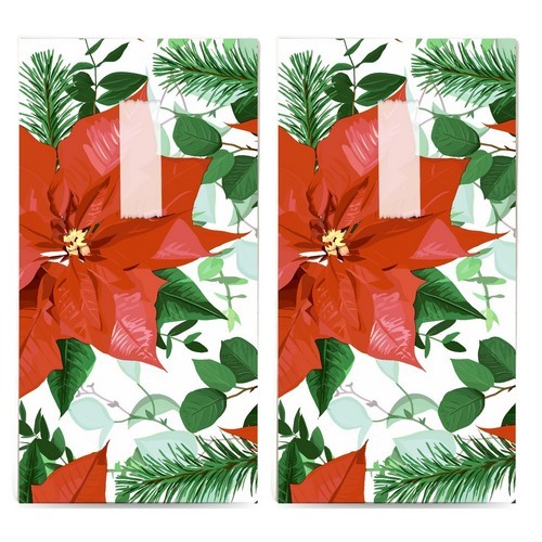 2x 10 Taschentücher Floral Christmas - Blühender, roter Weihnachtsstern