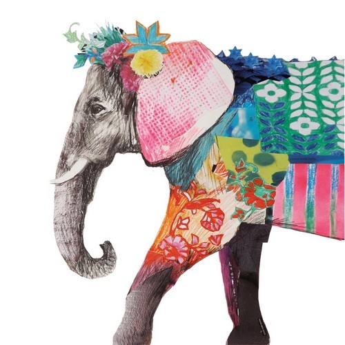 20 Regalia Elephant napkins - Elephant with pattern 33x33cm