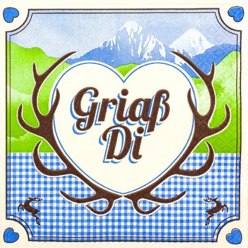 20 napkins Griaß Di - Greetings 33x33cm