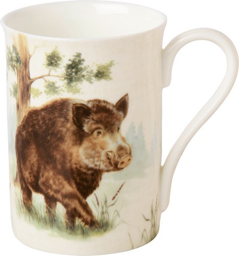 Tasse aus Porzellan Hunted Wild Boar - Naturausschnitt Wildschwein 0,375L, Höhe 10,5cm