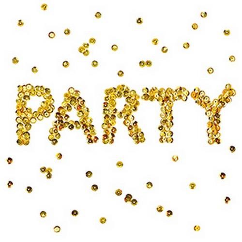 20 Servietten Party - Goldene Party 33x33cm