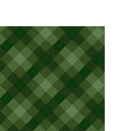 20 kleine Cocktailservietten Tartan green - Diagonal kariert grün 24x24cm