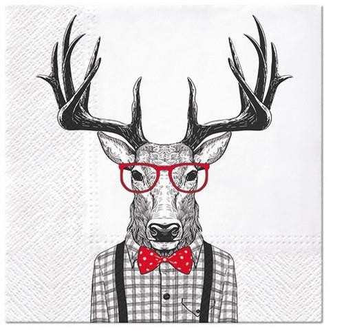 20 napkins Oh Deer - deer man chic 33x33cm