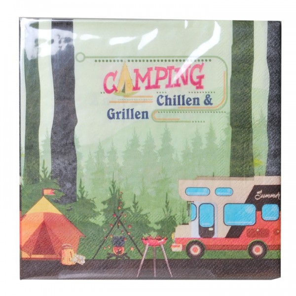 20 napkins camping camper 2-ply, 33x33cm