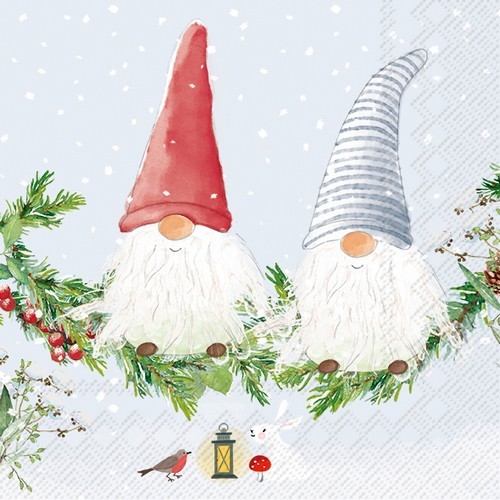 20 napkins Two little Friends - Funny elves 33x33cm