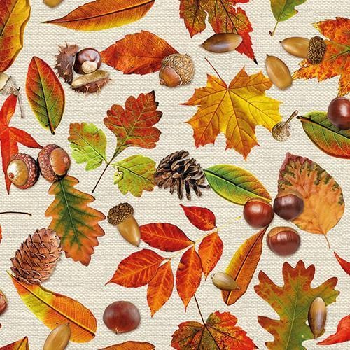 20 Servietten Autumn Festival - Sammlung herbstlicher Blätter 33x33cm