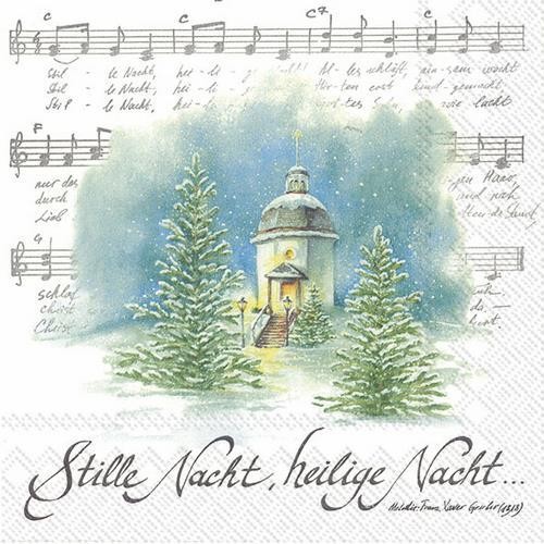 20 napkins Silent Night, Holy Night - The Christmas Carol 33x33cm