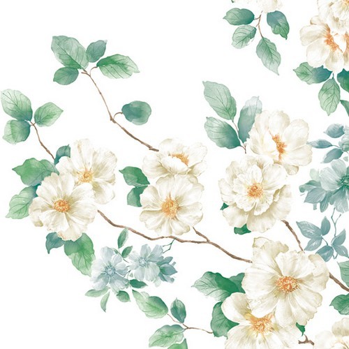 20 Servietten Delicate Apple Blossom - Zarte Apfelblüten 33x33cm