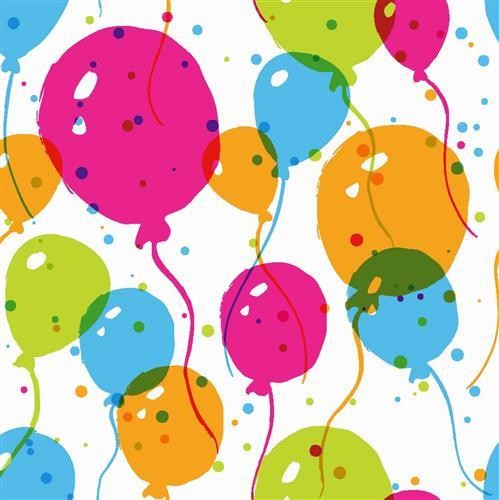 20 Cocktailservietten Splash Balloons – Bunte Partyballons 24x24cm