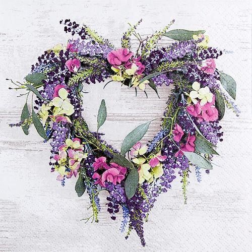 20 Servietten Lovely Wreath - Liebevoll gestalteter Kranz 33x33cm