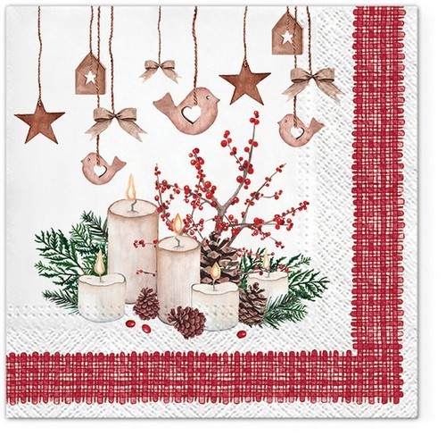 20 Servietten Festive Mood - Hänger an weihnachtlicher Dekoration 33x33cm