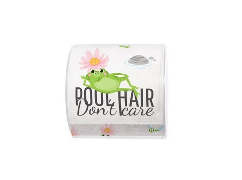 Toilettenpapier Rolle Pool Hair - Frosch mit Blumenschmuck 3-lagig