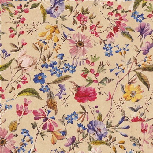 20 recycled paper napkins Florentina - Floral world 33x33cm