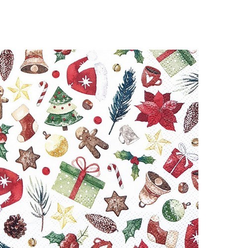 20 small cocktail napkins Xmas Collection - Collection for Christmas 25x25cm