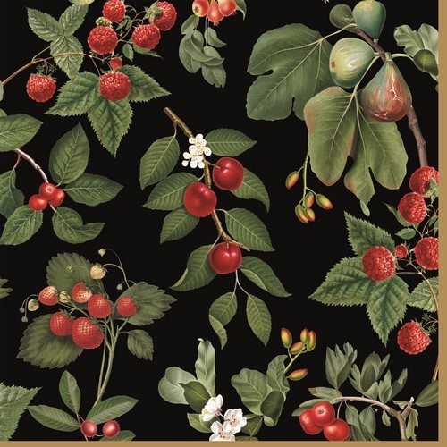 20 Servietten Orchard - Rote Gartenfrüchte 33x33cm