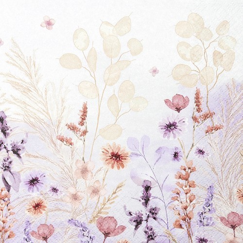 20 Napkins Mellow Flowers - Delicate meadow 33x33cm