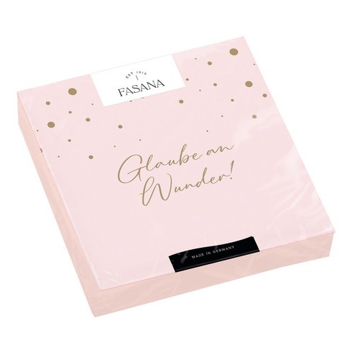 20 napkins faith in miracles - miracles on pink 33x33cm