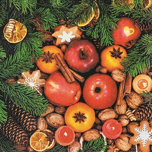20 Servietten Christmas Variety - Leckere Auslese für Weihnachten 33x33cm