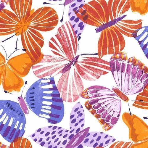 20 Servietten Colorful Butterflies - Sanfte Schmetterlinge 33x33cm