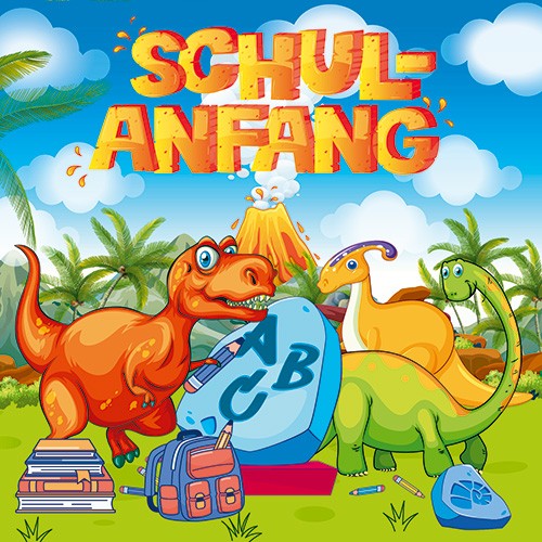 20 Servietten School Dinos - Dinos zum Schulanfang 33x33cm