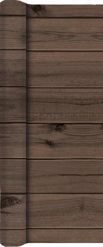 Biertischtuchrolle Wooden Planks dark brown - Holzstruktur dunkelbraun 990x80cm