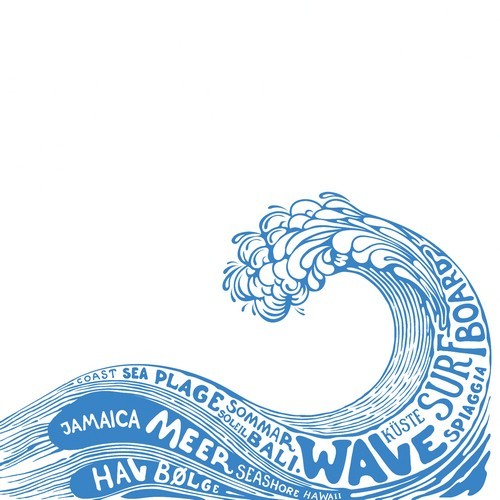 20 Servietten Ocean Waves - Welle im Ozean 33x33cm