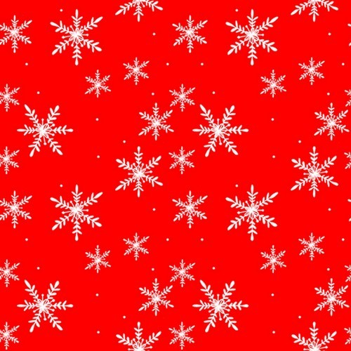 20 Servietten Snöflingör red - Weiße Schneekristalle auf rot 33x33cm